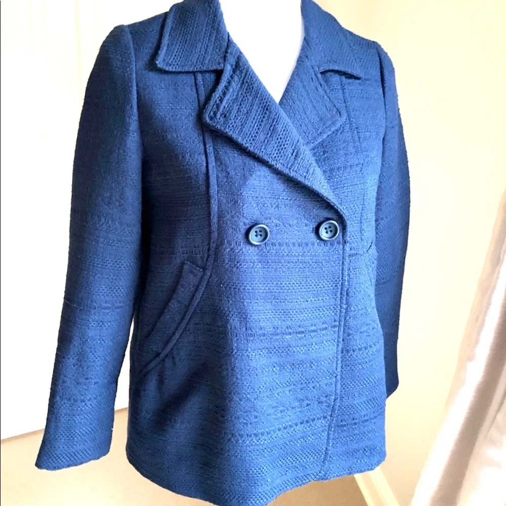 Zara Girl’s blue peacoat jacket 14